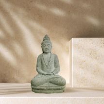 Wanda Collection - Estatua de buda sentado de piedra jardín zen collar 50 cm