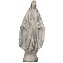 Anaparra - Estatua de hormigón piedra Virgen de La Medalla Milagrosa 18x73cm.