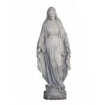 Anaparra - Estatua de hormigón piedra Virgen Inmaculada 46x46x176cm.