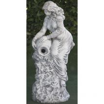 Anaparra - Estatua Surtidor clásica de hormigón piedra Saraya 43x31x96cm.