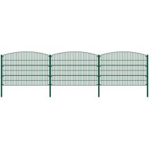 Esteras de doble varilla Zan morata montaña, valla de jardín, valla de estera Altura: 120 cm / Longitud: 40 m 2x postes esquineros