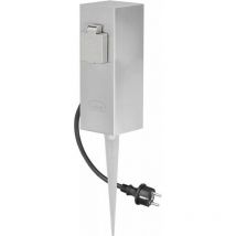 Ledino - Esterno in acciaio inox 2 volte lattine plug-in postazioni giardino biancheria da terra alu spit distributore di energia elettrica