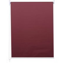 Estor enrollable HHG 399, estor enrollable de ventana de tiro lateral, 70x230cm protección solar blackout opaco, burdeos