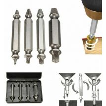 Estrattore a Vite Punta Conica Rimozione Bulloni Spezzati Punte Kit 4 Estrattori