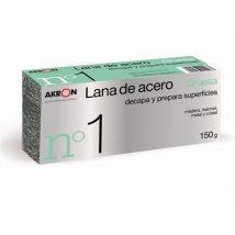 Akron lana acero n. 2 gruesa 150gr. bobina , Lana de acero grano grueso No2 AKRONBobina de 150 gramosDecapa y prepara superficies de