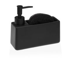 Estropajero y jabonera negro