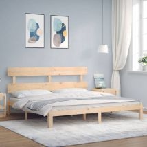 Jinlefu - Furniture Limited - Estructura de cama sin colchón madera maciza