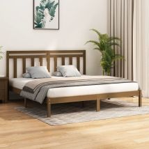 Furniture Limited - Estructura de cama madera maciza de pino