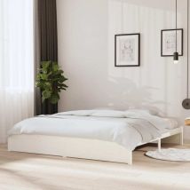 Torana - Estructura de cama sin colchón madera maciza 200x200 cm