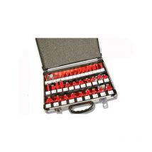 Estuche con 35 Fresas de MD (Widia) Mango 6 mm.