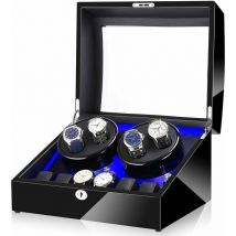 Estuche LED de lujo para cuerda automática con motor silencioso para 4+6 relojesEstuches para relojes