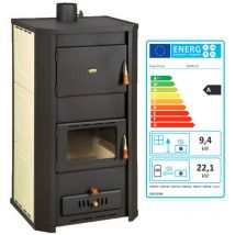 Prity - Estufa de combustible sólido con caldera - 31.5 kw wdw 29