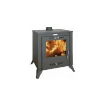 Kupro - Estufa de leña, 15 kw de potencia de calentamiento, estufa de combustible sólido, modelo ' Largo'
