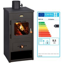 Kupro - Estufa de Leña Chimenea Estufa Leña Multi Combustible - 9.5 kw Prity K1 Optima