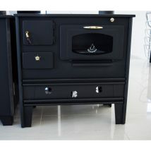 Estufa de leña con horno, 7kw de potencia de calentamiento, estufa, modelo "Nar tipo B"