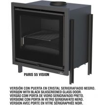 Bronpi - bricosol insertable de leña con turbinas modelo PARIS-55 vision