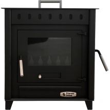 Estufa de Leña - prensa stove - Vesubio 2 - 14.3KW, Horno Grande, Eficiencia y Diseño Elegante