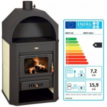 Prity - Estufa de leña Caldera Integral Chimenea W17
