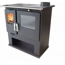 Verso - Estufa de leña con horno de inox y placa superior metálica cs - 7.7 kW, Versátil y Eficiente