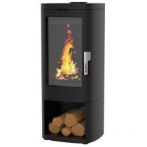 Estufa de leña de hierro fundido negro de 11,5 kw. - FR9016200B - supra -