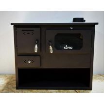Kupro - Estufa de leña con horno, potencia de calentamiento de 7,5 kw, estufa de leña para cocinar, modelo ' Tangra Niche Glass'