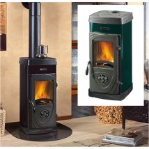 Estufa de Leña Panorámica 'Super Junior' Color Verde