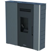 Bricosol Estufa De Pellet Boreal 12 Kw Slim Gris