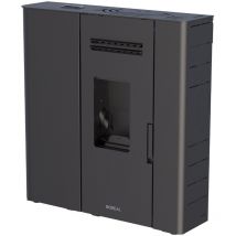 Boreal - bricosol estufa de pellet 12 kw slim negro