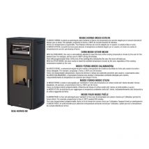 Bronpi - bricosol estufa de pellet con horno modelo noa horno color negro