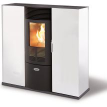 Quadra - Estufa de pellets para pasillo - 6,53 kW - Blanco