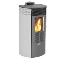 King - estufa de pellets 12 round kw 10.1 blanca cod. 93060