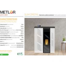 Metlor - estufa de pellets modelo slim cristal