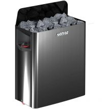 Harvia - The Wall Calentador de sauna de acero negro con unidad de control integrada 6 kW