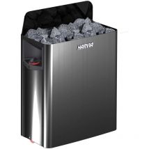 Harvia - The Wall Calentador de sauna de acero negro 4,5 kW