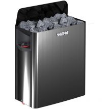 Poolstar - Calentador de sauna Harvia The Wall Acero Negro 8 kW - SN-HARVIA-SW80 - Modèle 8.0kW