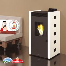 Bronpi - bricosol estufa de pellet modelo zoe 9 kw color negro