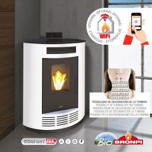 Bronpi - bricosol estufa de pellet modelo nina 9 kw rincon color moka