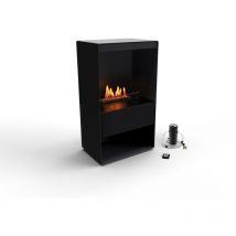 Senso Stove - cheminée automatique au bioéthanol avec technologie BEV dans un boîtier noir