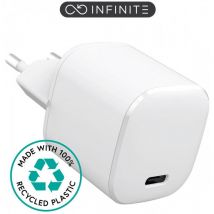 Infinite usb-c Charger eu pd 20W. 1 x usb-c. White, ES635025, MHJE3ZM/A (20W. 1 x usb-c. White. Recycled Plastic) (ES637025) - Estuff