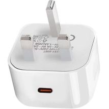 Home Charger uk pd 20W 1 x usb-c Input: 230V uk, MHJF3B/A (1 x usb-c Input: 230V uk Plug. Output: pd 3.0 20W. White) (ES636026-BULK) - Estuff