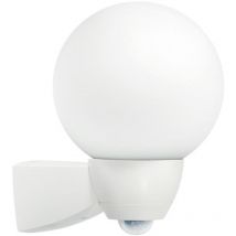 Esylux - al Monza/Garda Sensorleuchte, 77W, HV-Halogenlampe, weiß, matt, Betriebsgerät nicht erforderlich, E27, IP44, Glas opal