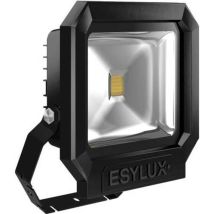 ESYLUX – Projecteur LED 30W 5000K – Applique extérieure en aluminium – IP65 – 2700 lm – Noir ultra brillant