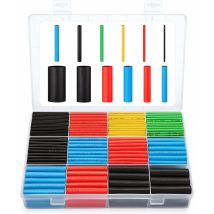 ET1001 Lot de 560 gaines thermorétractables pour isolation électrique 5 couleurs 12 tailles