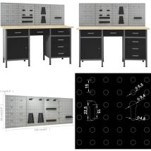 Établi avec 4 panneaux muraux - établi - établis - Home & Living
