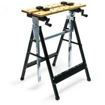 Etabli de travail portable et pliable en bois et métal - Charge Max 100kg