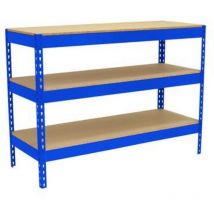 Simonrack - tabli en métal Simon Rack sans vis bleu/bois 900x1200x450 mm Fabriqué en Espagne