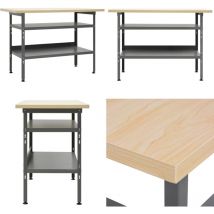 Tabli Gris 120x60x85 cm Acier - établi - établis - Home & Living - Gris