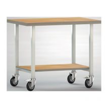 Tabli L1000xP700xH840mm hêtre multiplex gris clair 1 étagère klw-lutz betr.