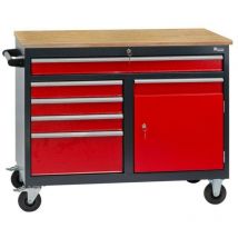 Tabli mobile Servante 5 tiroirs / 1 porte 126 x 61 x 93 cm