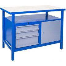 Etabli P 1200 SLT - 1200 x 600 mm - 1 porte - 3 tiroirs